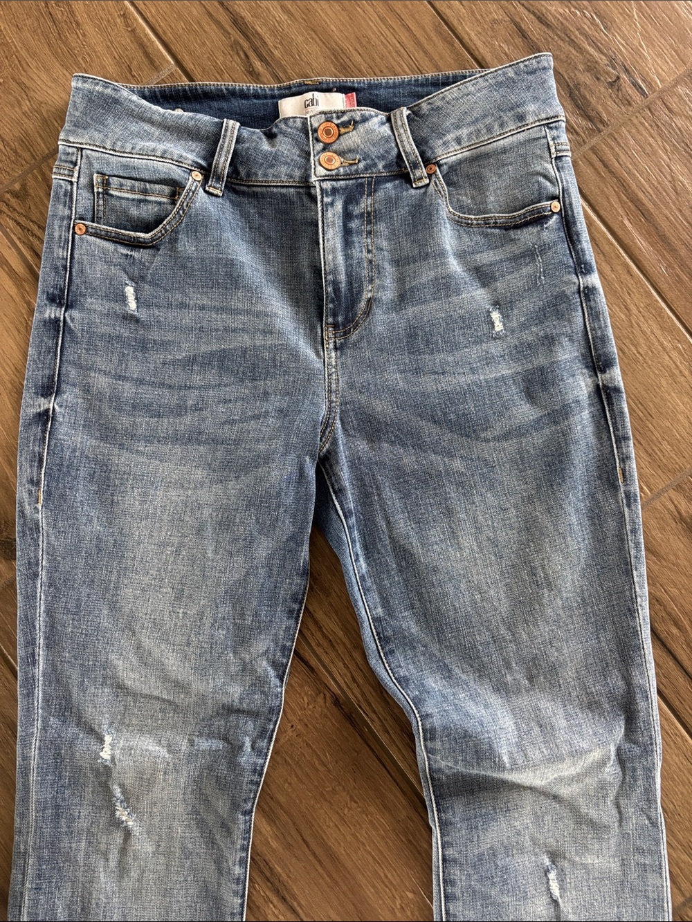 CAbi Women's Straight Leg Jeans - Light Blue Wash